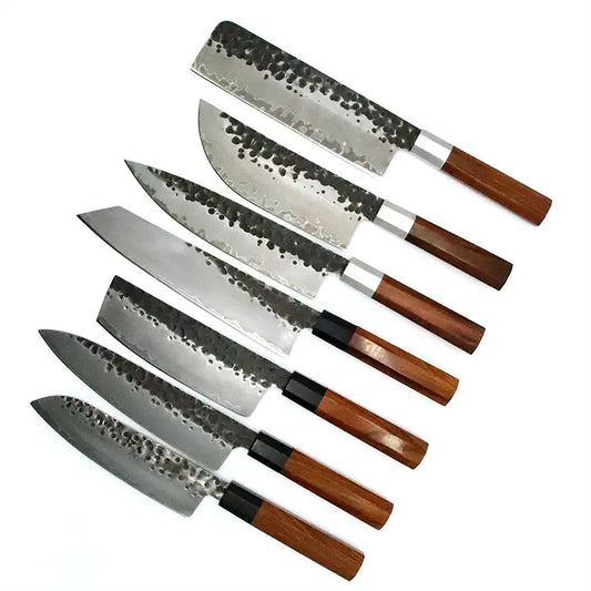 Aspiration Hammered Damascus Kitchen Knife Set