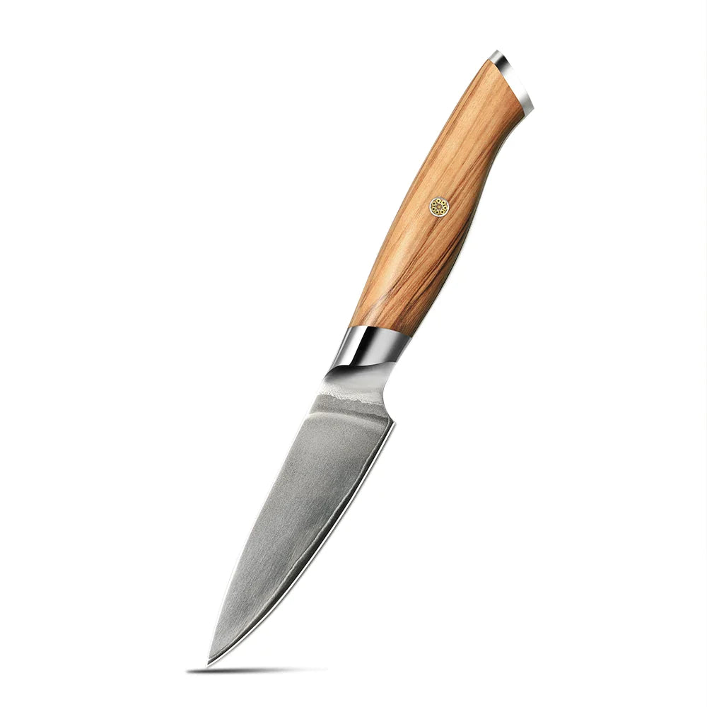 Aspiration Olive Wood Damascus Kitchen Knife Set