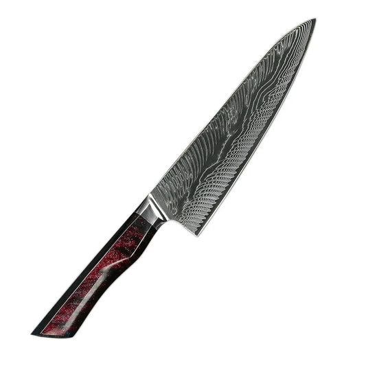 Sukamo 8" Chef Knife - 73 Layer Folded Steel Knife (Galaxy Resin Handle)